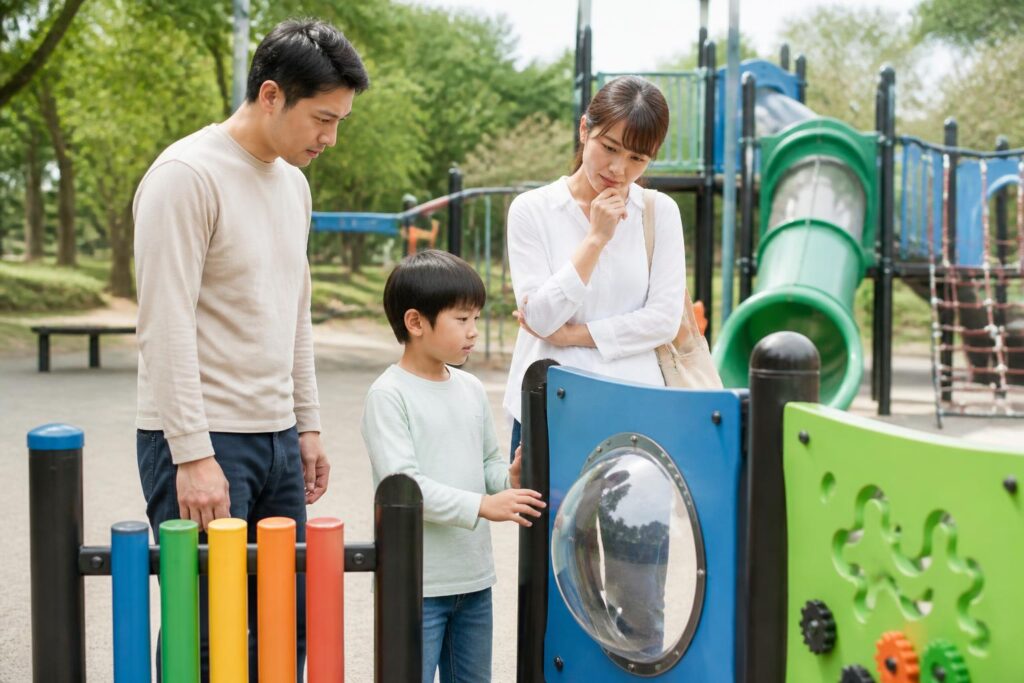 自閉症と揺れる遊具の苦手さには関係がある？